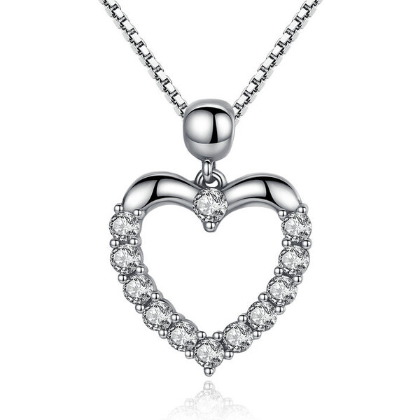 Emporial Royal Fashion náhrdelník Trblietavé srdce 45122464