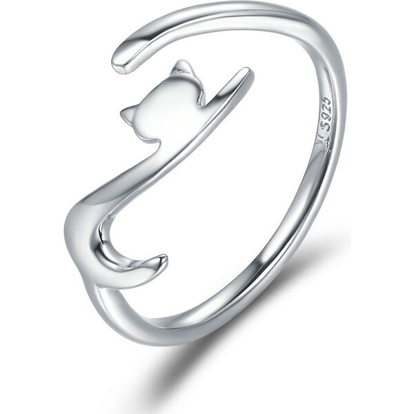 Emporial strieborný prsteň Mačka 28682768