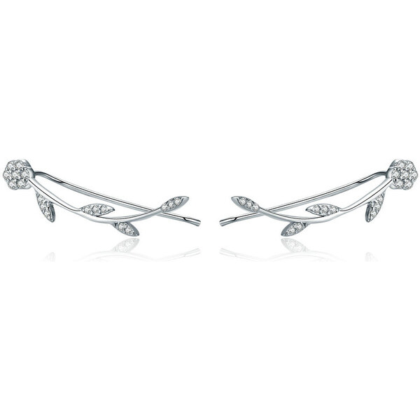 Emporial strieborné náušnice Svietivé lístky SCE266 28172313