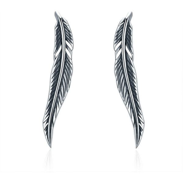 Emporial strieborné náušnice Pôvabné lístky SCE258 28219671