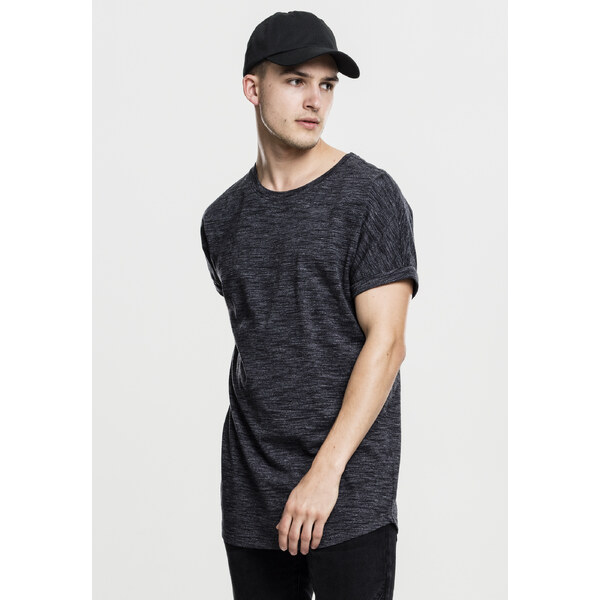 Urban Classics Long Space Dye Turn Up Tee blk/wht 50663281