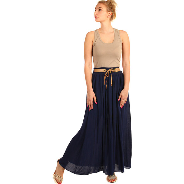 Glara Dámska dlhá sukňa s vreckami 8396970