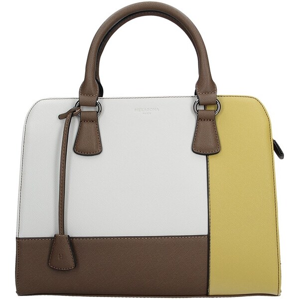 Dámska kabelka Hexagona 505235 - bielo-žltá 48228180