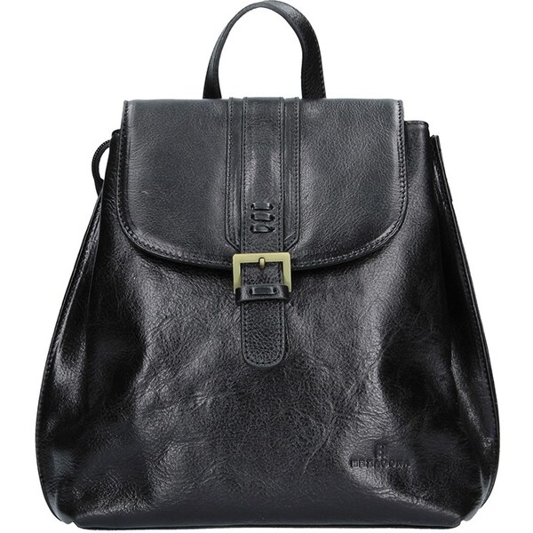 Dámsky kožený batoh Hexagona 112194 - čierna 48228193