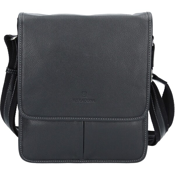 Pánska kožená taška na doklady Hexagona 469548 - čierna 11534352