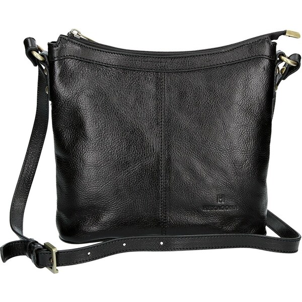 Luxusné kožené dámske crossbody Hexagona 113032- čierna 11534357