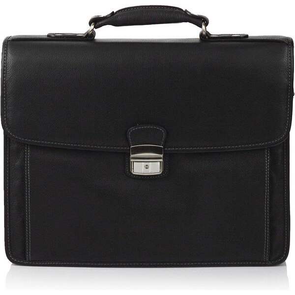 Celokožená pánska aktovka Hexagona Baron - čierna 11531927