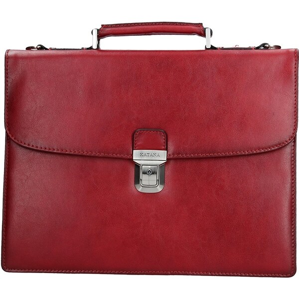 Dámska kožená aktovka Katana Amanda - tmavo červená 30984884