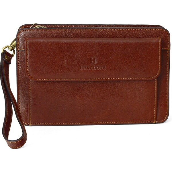 Pánske kožené etue Hexagona 110482 - hnedá 11534510