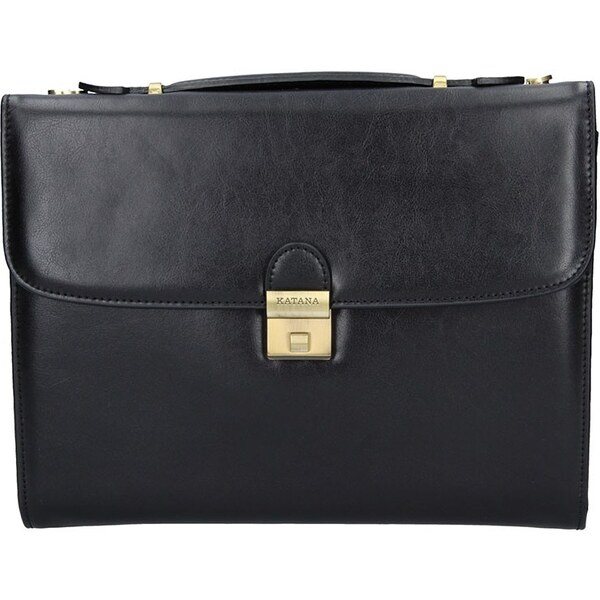 Pánske kožené spisovka Katana Eduard - čierna 64567098