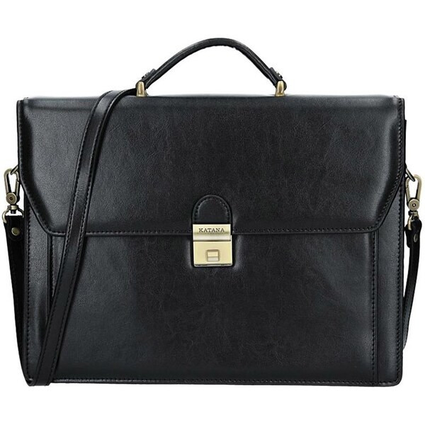 Pánska kožená aktovka Katana Hugo - čierna 11534593
