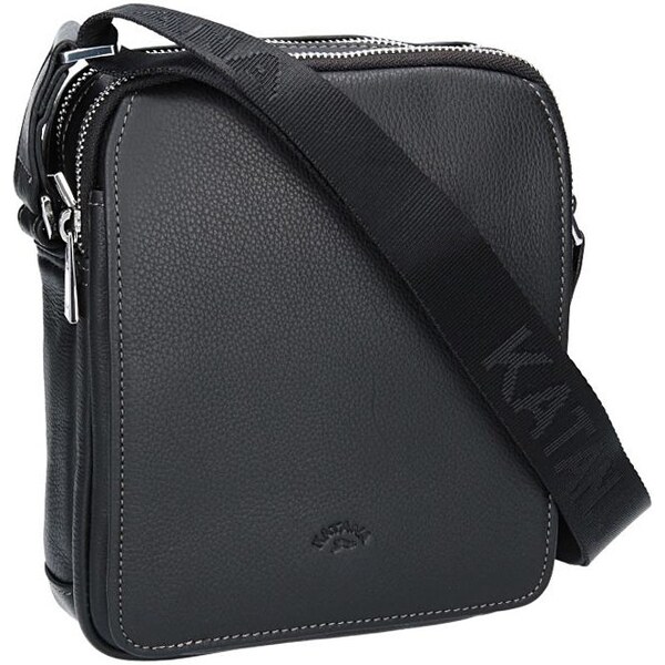 Pánska celokožená taška na doklady Katana Norbert - čierna 65912371