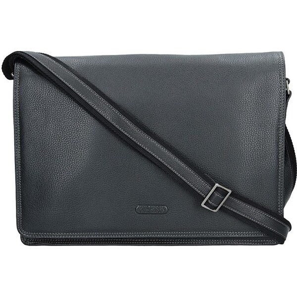 Pánska celokožená taška cez rameno Katana Pier - čierna 11531964