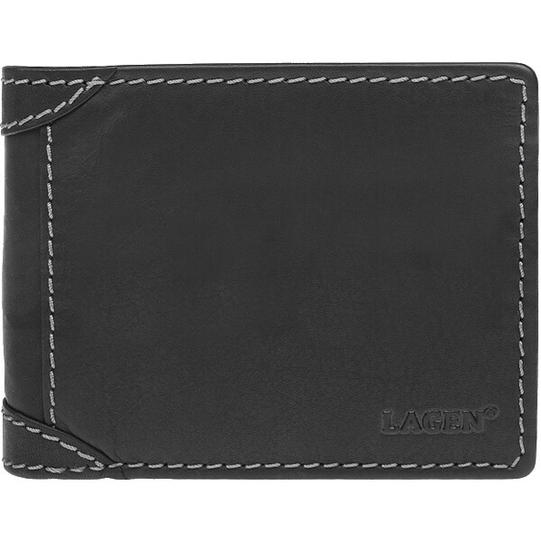 Lagen Pánska kožená peňaženka 2511461 čierna 35335560