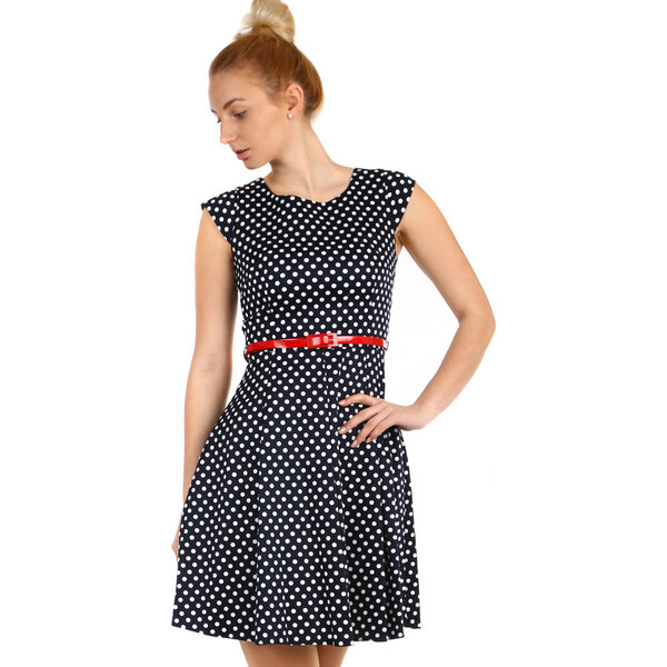 Glara Bodkované šaty ku kolenám 42744610