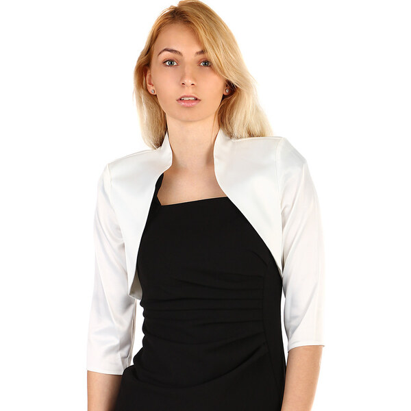 Glara Spoločenské saténové bolerko na plesové šaty 49205698