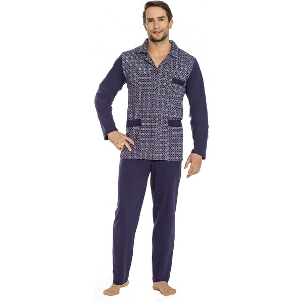 Rozopínanie pánske pyžamo Luna 797 M-2XL 57847202