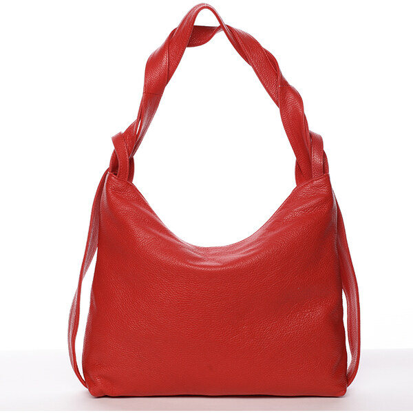 Delami Vera Pelle Dámsky kožený kabelko-batôžtek červený - Delami 56901521