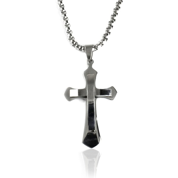 BEMI Design Náhrdelník z chirurgickej ocele - kríž S26150 35307601