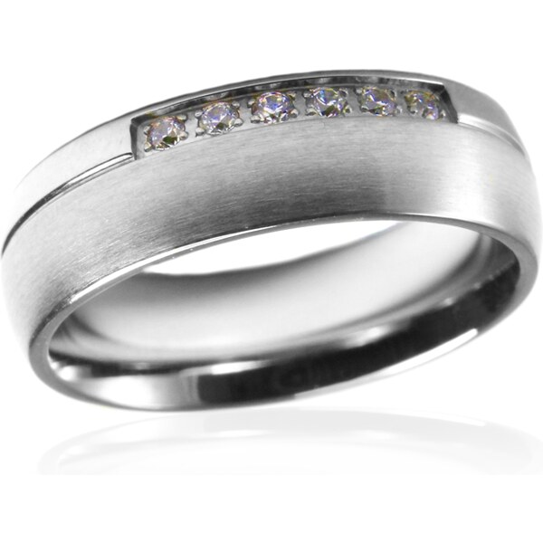 BEMI Design Dámsky prsteň so zirkónmi z chirurgickej ocele S47070 10399715