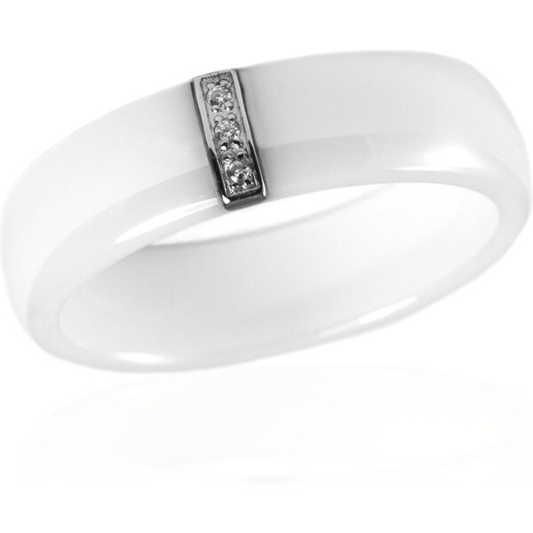 BEMI Design Dámsky keramický prsteň so zirkónmi S51130 20962769