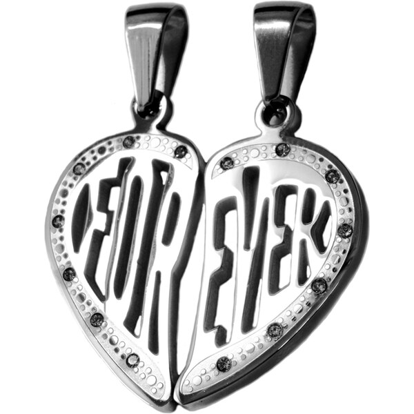 BEMI Design Dvojprívesok FOREVER z chirurgickej ocele S63120 10399731