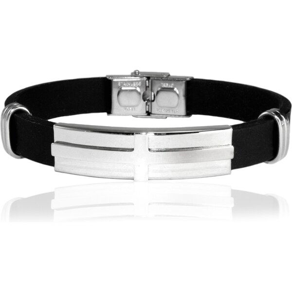 BEMI Design Pánsky náramok krížik z chirurgickej ocele S15040 10775313