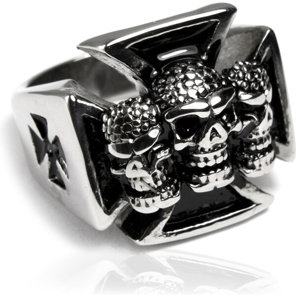 Pánsky prsteň z chirurgickej ocele lebky S84085 10399744