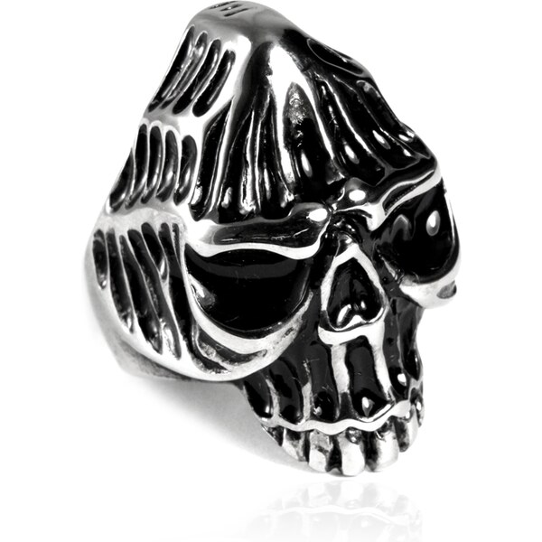 Pánsky prsteň z chirurgickej ocele lebka S85085 10399745