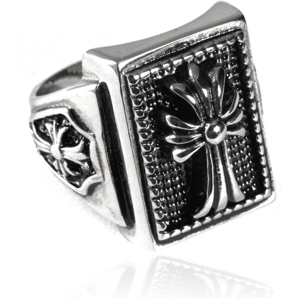 Pánsky prsteň z chirurgickej ocele kríž S86085 10399746