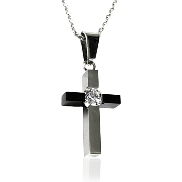 Dámsky náhrdelník z chirurgickej ocele - krížik S106070 10399765