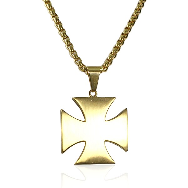 BEMI Design Náhrdelník keltský kríž z chirurgickej ocele gold S216150 10399862