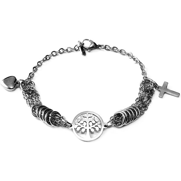BM Jewellery Dámsky náramok strom života z chirurgickej ocele S238070 10399882