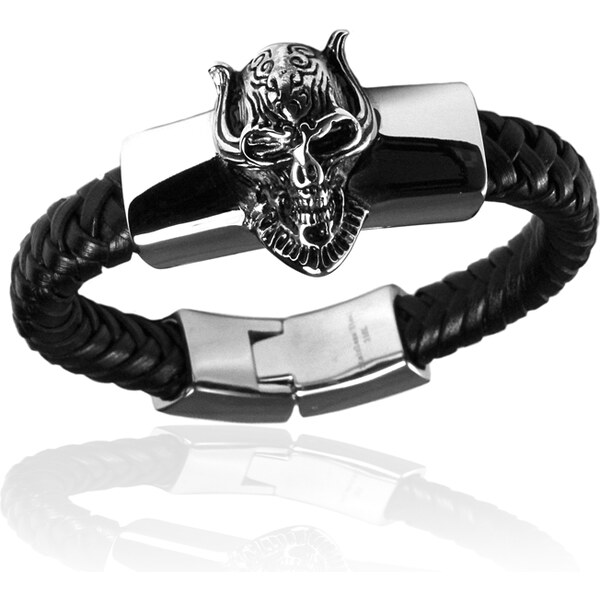 BEMI Design Pánsky oceľový náramok s lebkou S227240 10399873