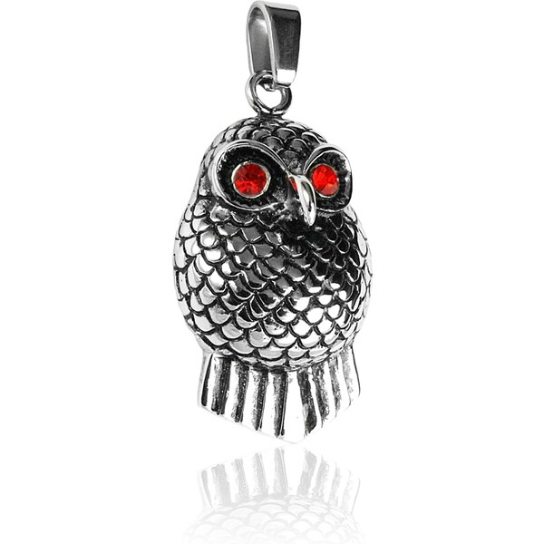 BEMI Design Prívesok sova s ​​kryštálmi z chirurgickej ocele S253100 10399897