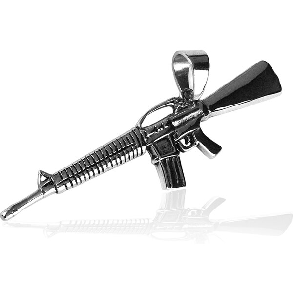 BEMI Design Prívesok samopal z chirurgickej ocele S257080 14836665