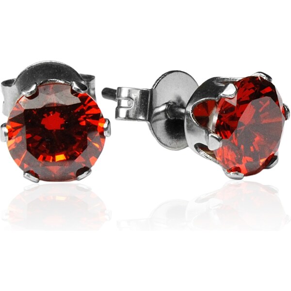 BEMI Design Náušnice s červenými zirkónmi ⌀ 0,6 cm S274020 10399917