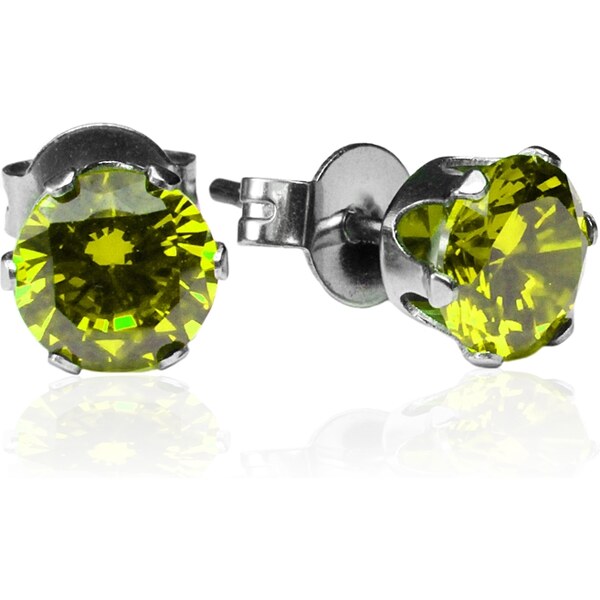 BEMI Design Náušnice so zelenými zirkónmi ⌀ 0,6 cm S275020 10399918