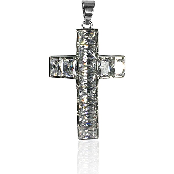 BEMI Design Prívesok kryštálový krížik z chirurgickej ocele S287190 10399930