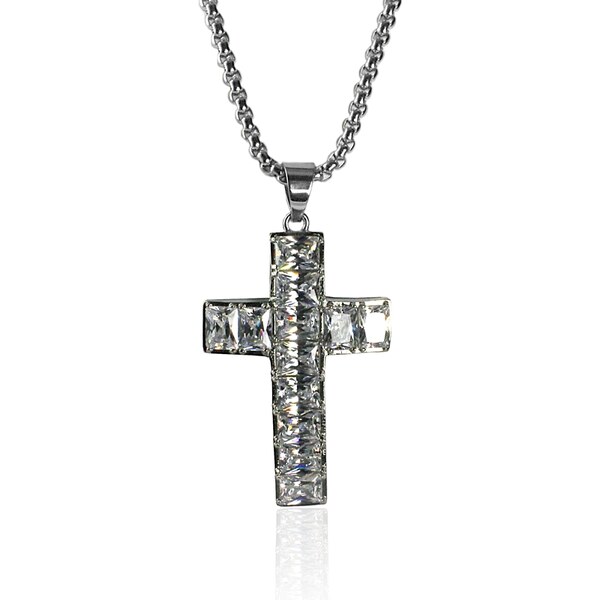 BEMI Design Náhrdelník kryštálový krížik z chirurgickej ocele S288250 10399931