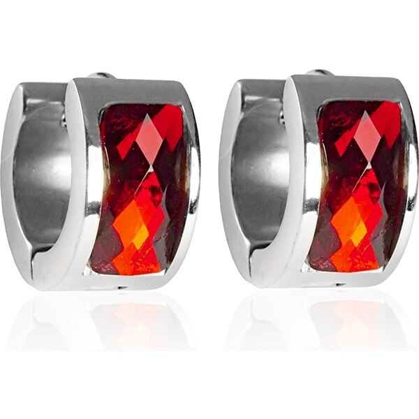 BEMI Design Náušnice s červenými zirkónmi z chirurgickej ocele S260025 10399903