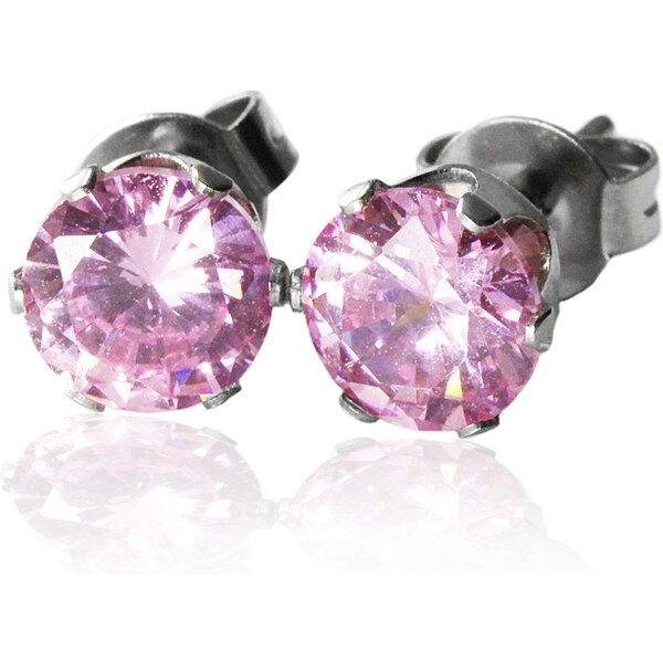 BEMI Design Náušnice s ružovými zirkónmi ⌀ 0,6 cm S292020 10399935