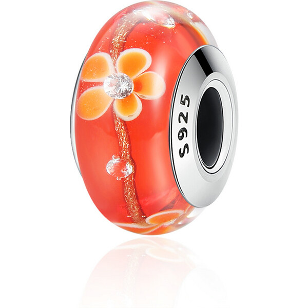 Emporial Royal Fashion prívesok Oranžové sklo Muráno 41696273