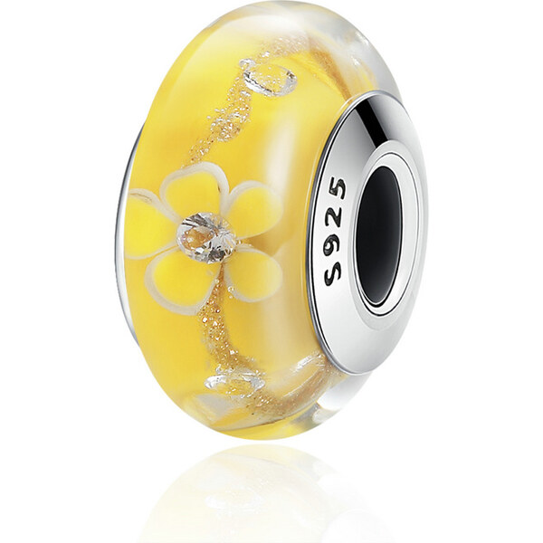 Emporial Royal Fashion prívesok Žlté sklo Muráno 41561798