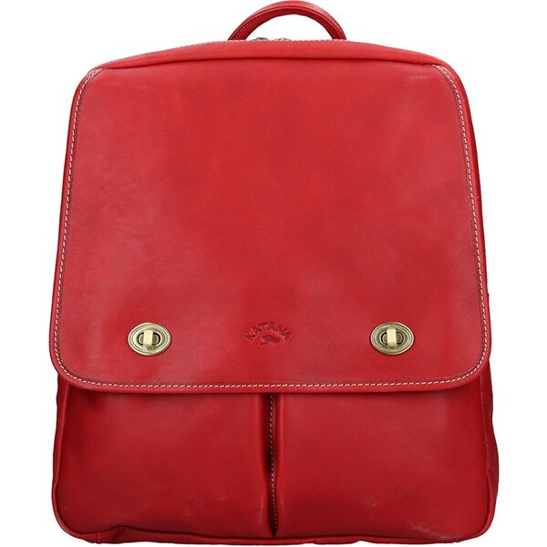 Elegantný dámsky kožený batoh Katana Petra - červená 24847480