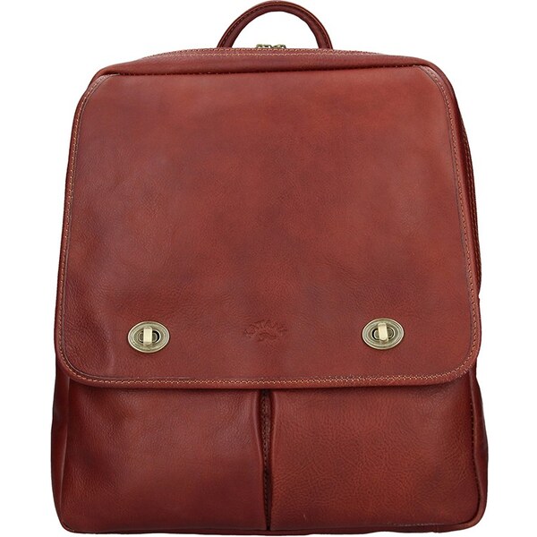 Elegantný dámsky kožený batoh Katana Petra - koňak 24847481