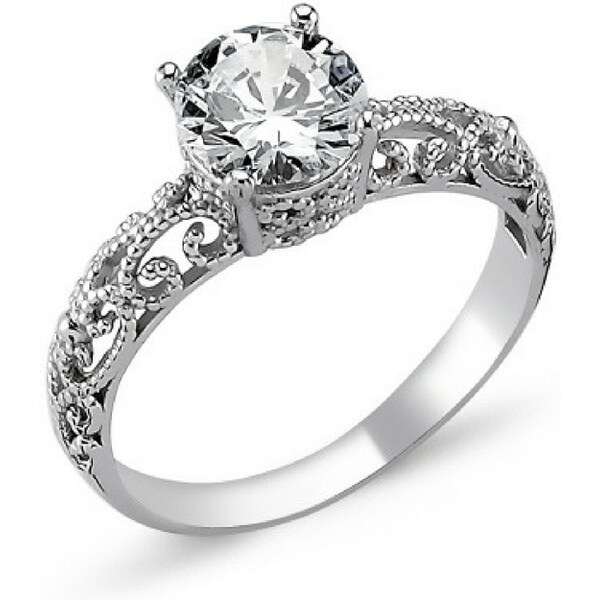 Olivie Strieborný prsteň OLIVIE s kubickým zirkónom 1272 9398880