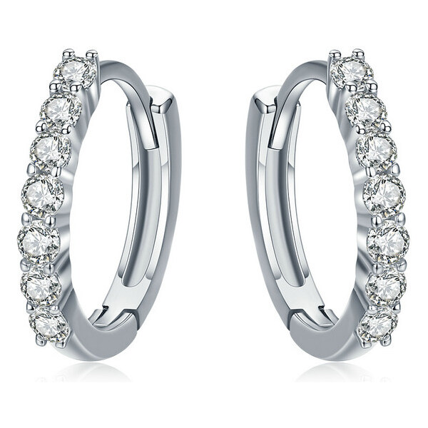 Emporial strieborné náušnice Trblietavé krúžky SCE3511H 28183413