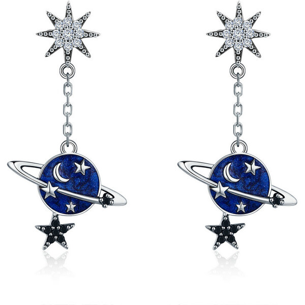 Emporial strieborné náušnice Krásny vesmír SCE348 66464732