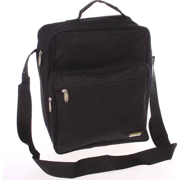 Pánska látková taška cez plece čierna s uchom - Sanchez Torba čierna 56863984